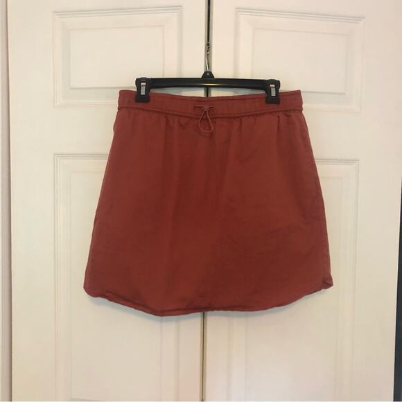 Evereve Sundry Sunday Skirt Bungee Drawstring Terracotta Rust Orange Size Medium - Picture 5 of 12